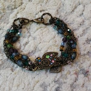 Hard Rock 🎸 beaded Peace Dove Bracelet